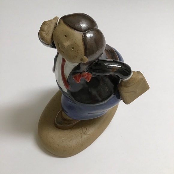 Rodo Padilla Mexican Artist Signed Sculpture Ceramic Girl Boss Woman on Phone - Picture 3 of 16